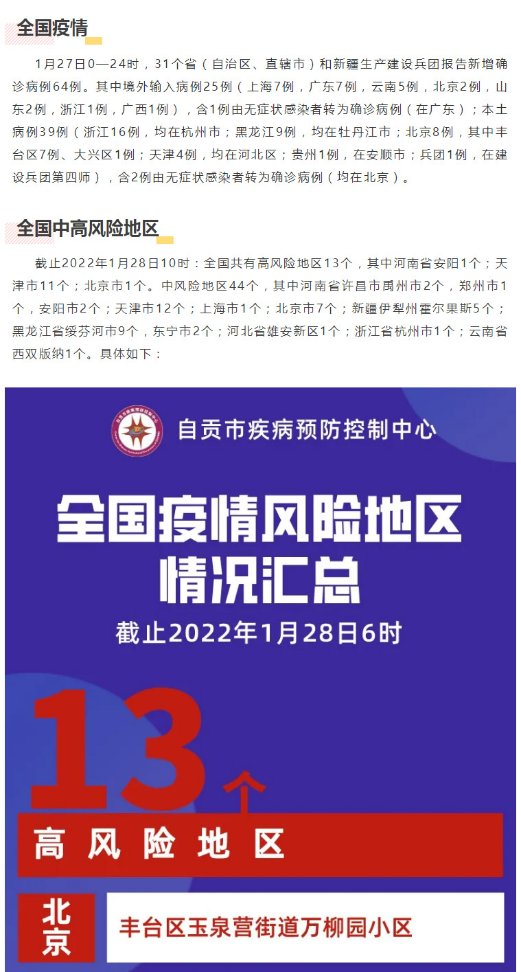 自贡疾控：全国新增本土确诊病例39例！黑龙江五地升级！全国现有高中风险区13+44个